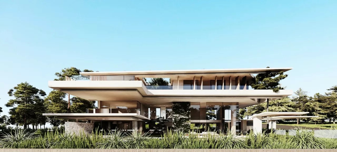 Μια εντυπωσιακή κατοικία στην Βουλιαγμένη ίπταται πάνω από την ιδιωτική της πισίνα